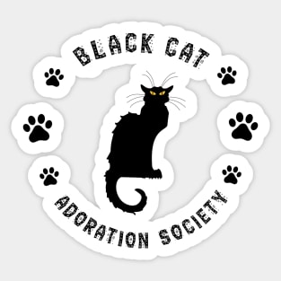 Black Cat Adoration Society 1 Sticker